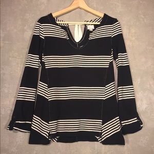 Anthropologie nautical tie-back top